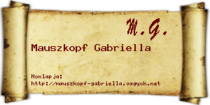 Mauszkopf Gabriella névjegykártya